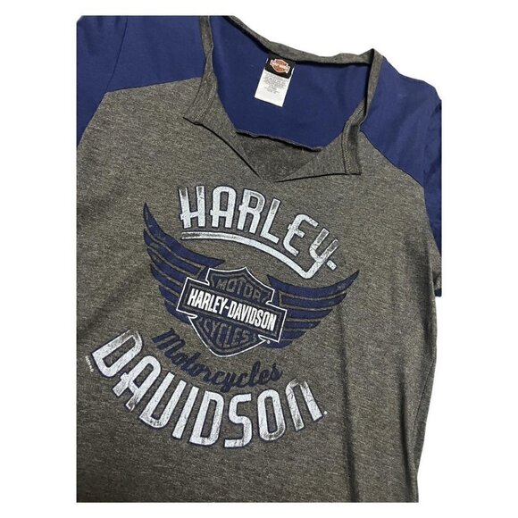 Harley Davidson Motorcycles Womens Short Sleeve Designer Tee Shirt - Womens M - Picture 3 of 4